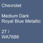 Preview: Chevrolet, Medium Dark Royal Blue Metallic, 27 / WA7686.